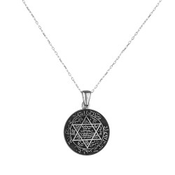 Silver Seal of Solomon Womens Necklace - 1