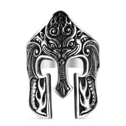 Silver Spartan Helmet Ring - 2