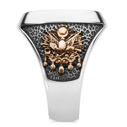 Silver Teskilati Mahsusa Ring with Ottoman Crest & Tughra - 3