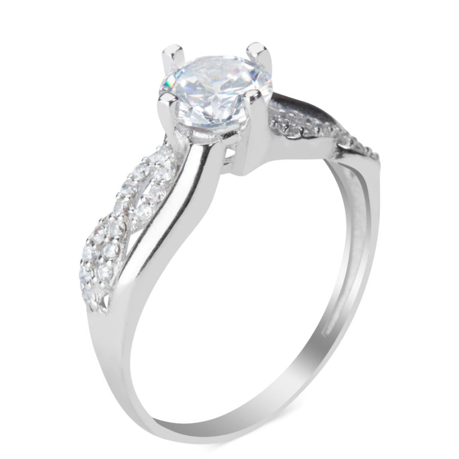 Sonsuzluk Detaylı Tek Taş Yüzük