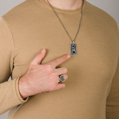 Squid Game Ring 925 Sterling Silver Mens Tumbled Model - 5