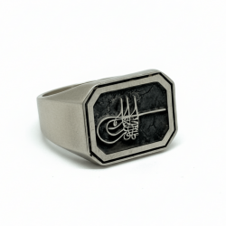 Sterling Silver Mens Ring with Blue Tigereye Stone - 2