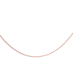 Sterling Silver Rose Colored Womens Chain 