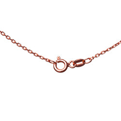 Sterling Silver Rose Colored Womens Chain - 2