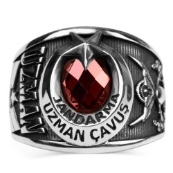 TSK Armalı Jandarma Uzman Çavuş Yüzüğü - Anı Yüzük