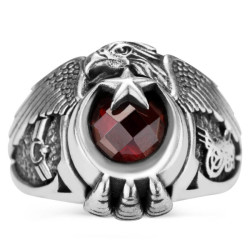 Tuğralı Tek Kartal Başlı Uzman Çavuş Yüzüğü - Anı Yüzük