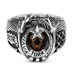 Türk Hava Kuvvetleri Devre Yüzüğü 2020 Kırmızı Taşlı - Anı Yüzük