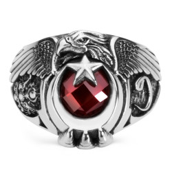 Türk'ün Kudreti Yüzüğü (Osmanlı Arması - Vav) - Anı Yüzük