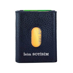 Twelve Hakiki Deri Patlı Kartlık Cüzdan Siyah-Kırmızı - Anı Yüzük