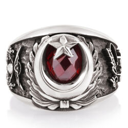 Kara Kuvvetleri TSK Logolu 100. Yıl Yüzüğü - Anı Yüzük