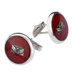 Uzman Amblemli Gümüş Kol Düğmesi - Anı Yüzük