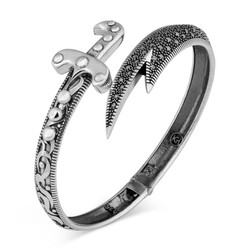 Zülfikarın Gücü 925 Ayar Gümüş Erkek Bileklik - Anı Yüzük